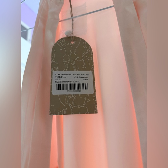 Meshki Claire satin drape back dress - Picture 6 of 7